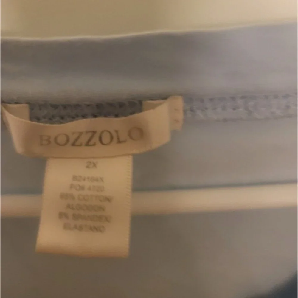 ~ Womens light blue shirt with lace at the bottom - Picture 3 of 3